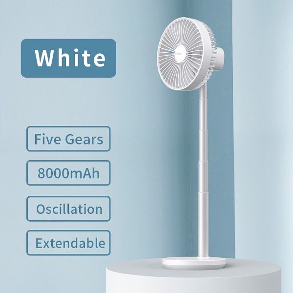 JISULIFE FA13P 8000mAh 5 Speeds Auto-Oscillation Extendable Desk Fan