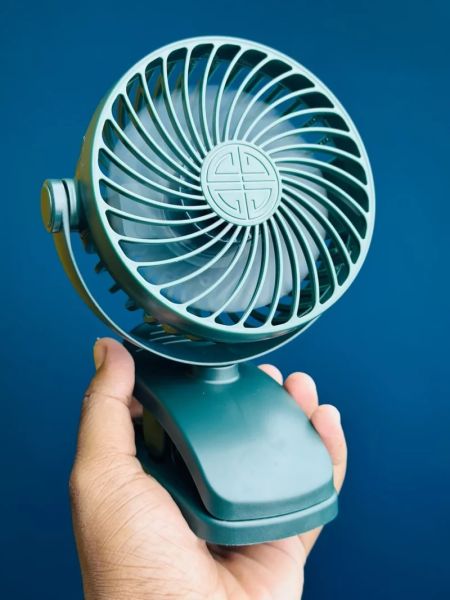 P8 USB Small Handheld Rechargeable Clip Fan- 2400mAh Battery