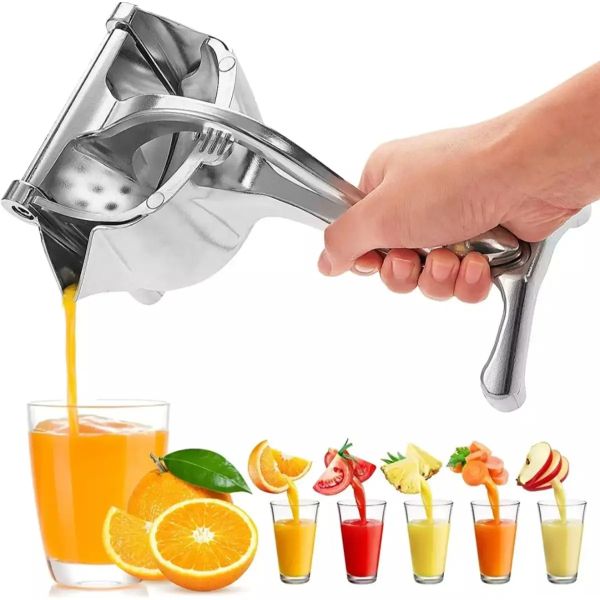 Fruit Press Stainless Steel Manual Hand Juice Press Squeezer Fruit Juicer Extractor